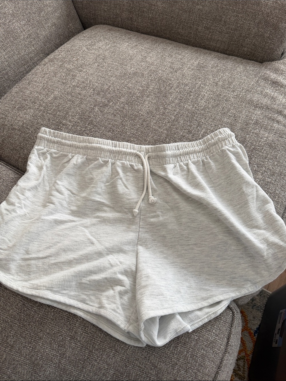 flirtitude Light Gray Elastic Waist Shorts